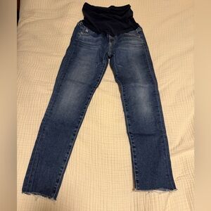 AG Adriano Goldschmied Dark Blue Women's Skinny Maternity Jeans